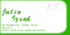 julia izsak business card