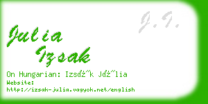 julia izsak business card